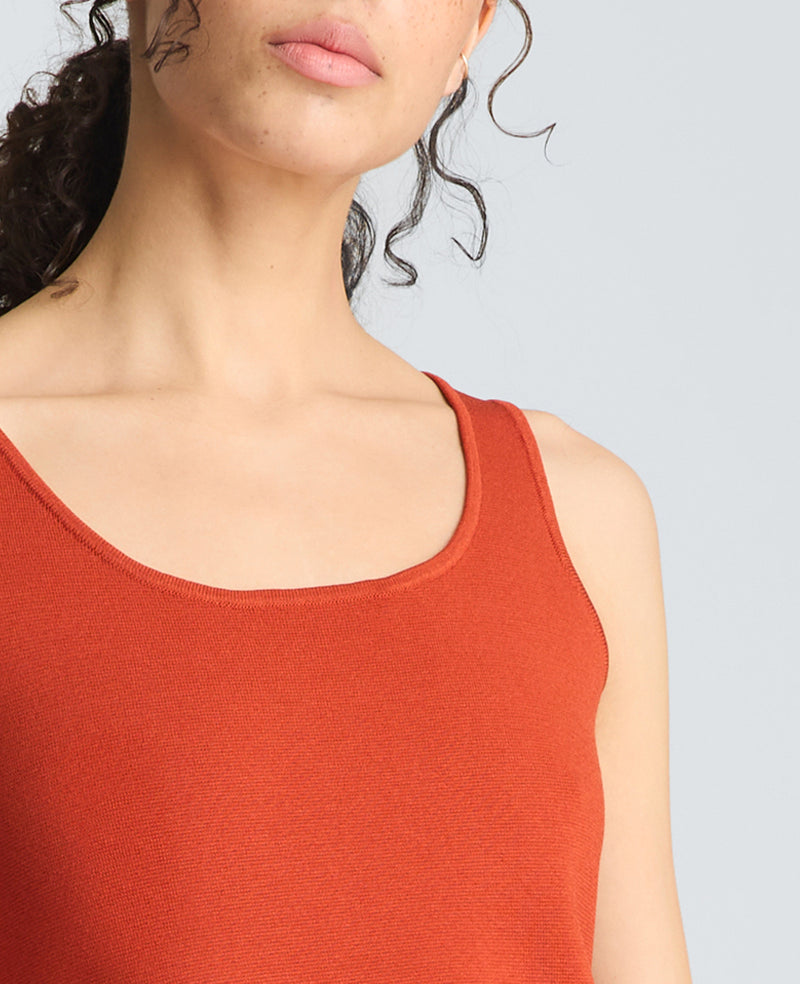 Kenneth Cole - Tank Dress with Draped Woven Skirt WOMENS DRESS for Women