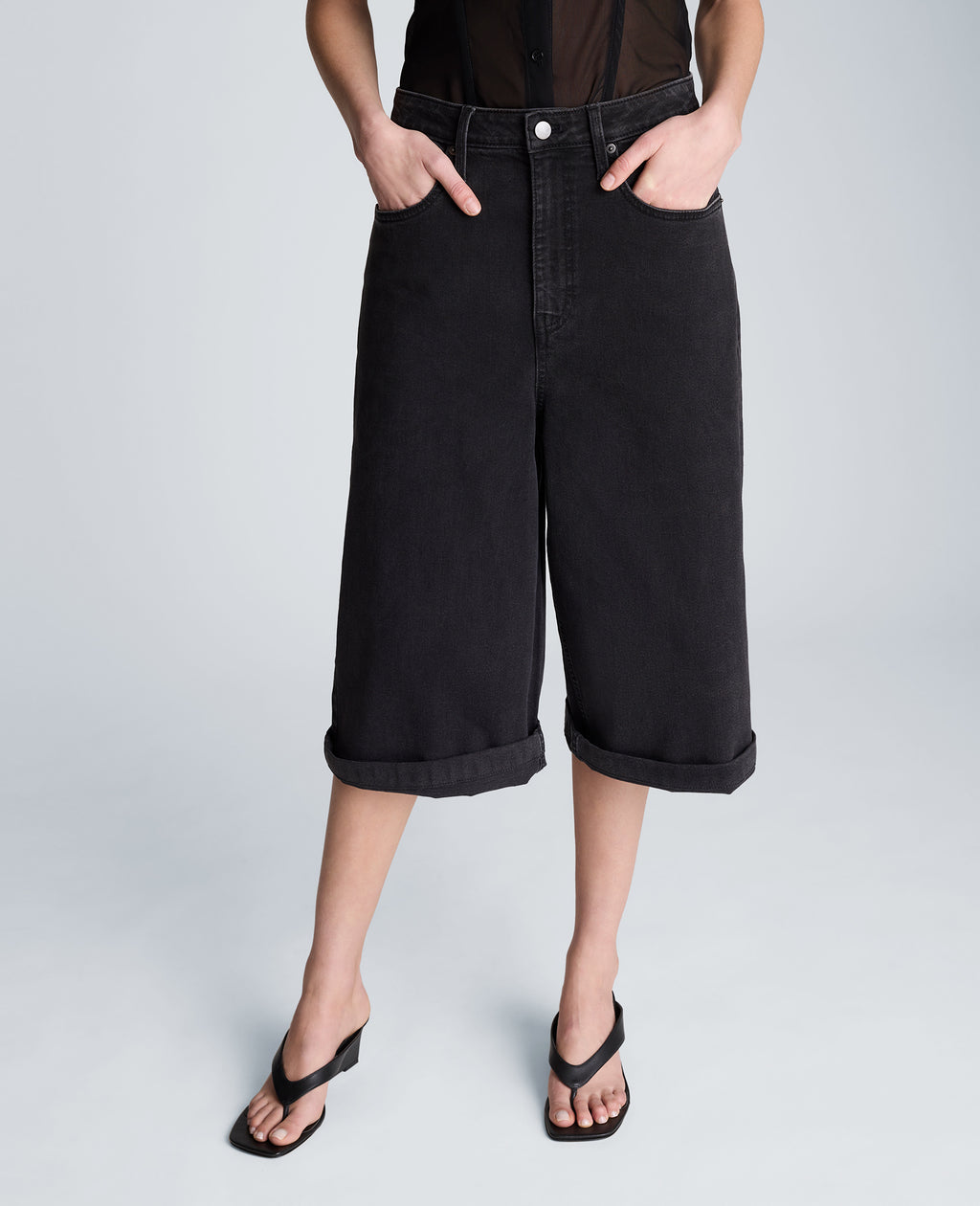 Kenneth Cole - High Rise Fly Front Culotte Short WOMENS DENIM for Women 