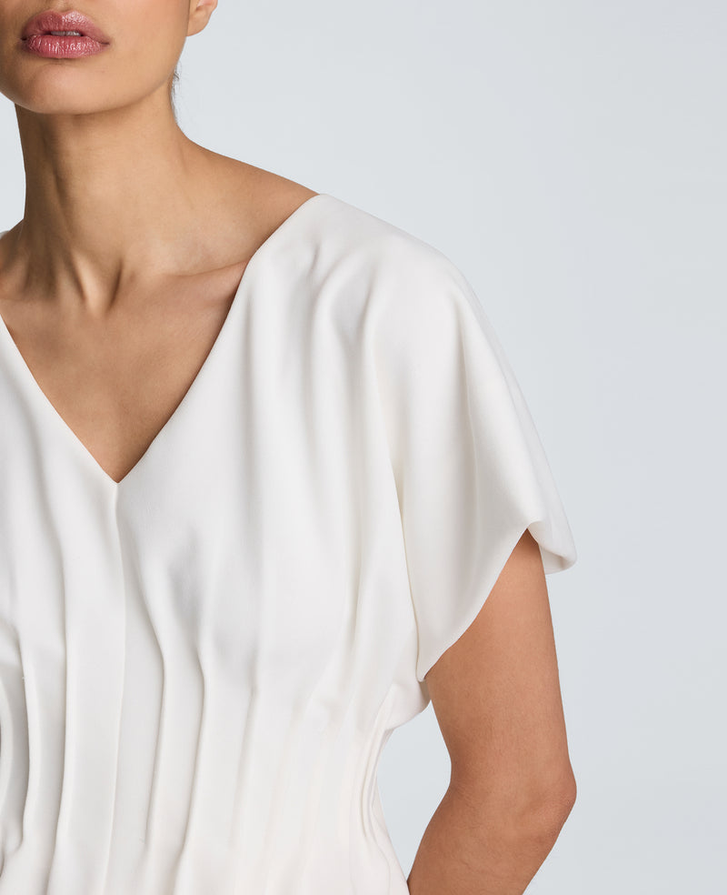 Kenneth Cole - Pleated V-Neck Pullover Top WOMENS KNITS for Women