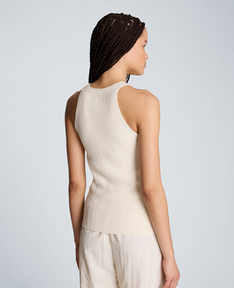 Kenneth Cole - High Crew Neck Cutaway Tank WOMENS SWEATER for Women