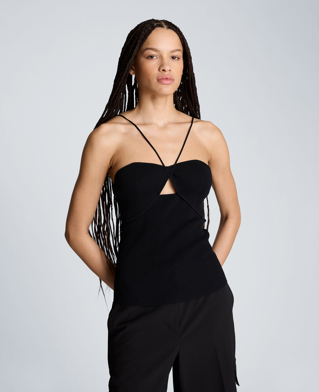 Kenneth Cole - Ribbed Halter Sweater Tank WOMENS SWEATER for Women 