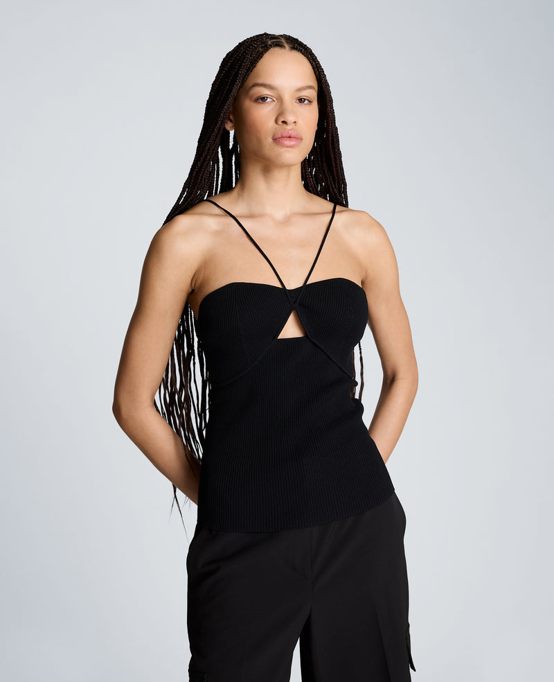 Kenneth Cole - Ribbed Halter Sweater Tank WOMENS SWEATER for Women