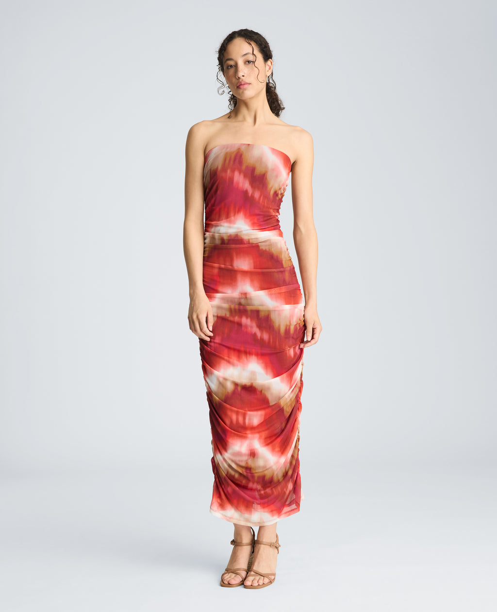 Kenneth Cole - Strapless Ruched Midi Dress WOMENS DRESS for Women 