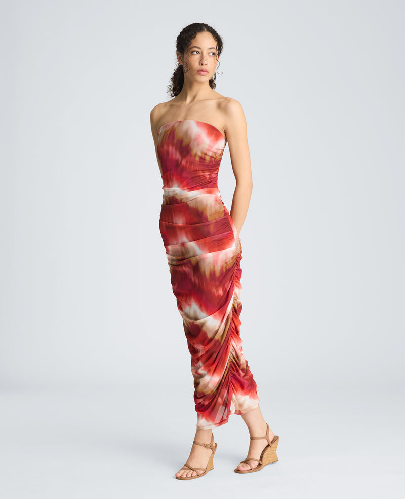 midi dress with ruched waist Kenneth Cole