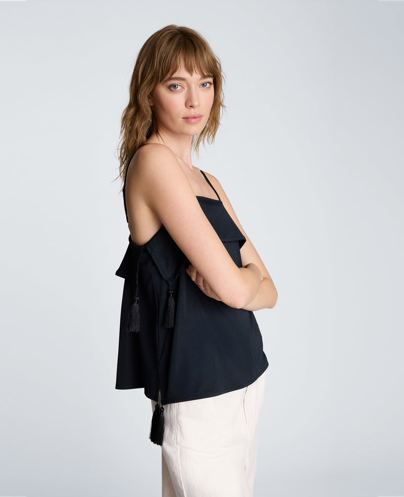Kenneth Cole - Foldover Cami with Tassels WOMENS KNITS for Women