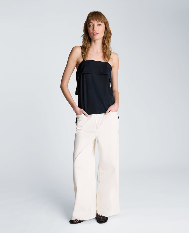Kenneth Cole - Foldover Cami with Tassels WOMENS KNITS for Women