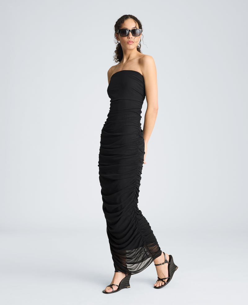 Kenneth Cole - Strapless Ruched Midi Dress WOMENS DRESS for Women