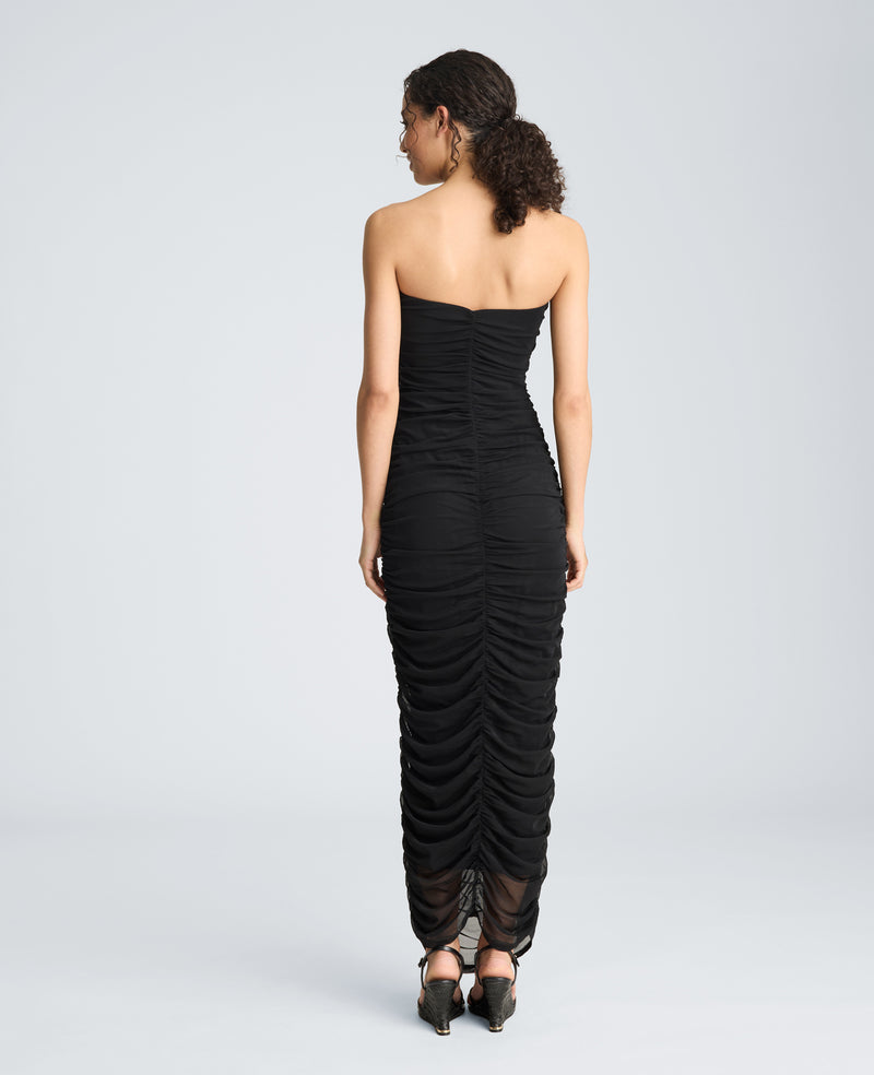 Kenneth Cole - Strapless Ruched Midi Dress WOMENS DRESS for Women