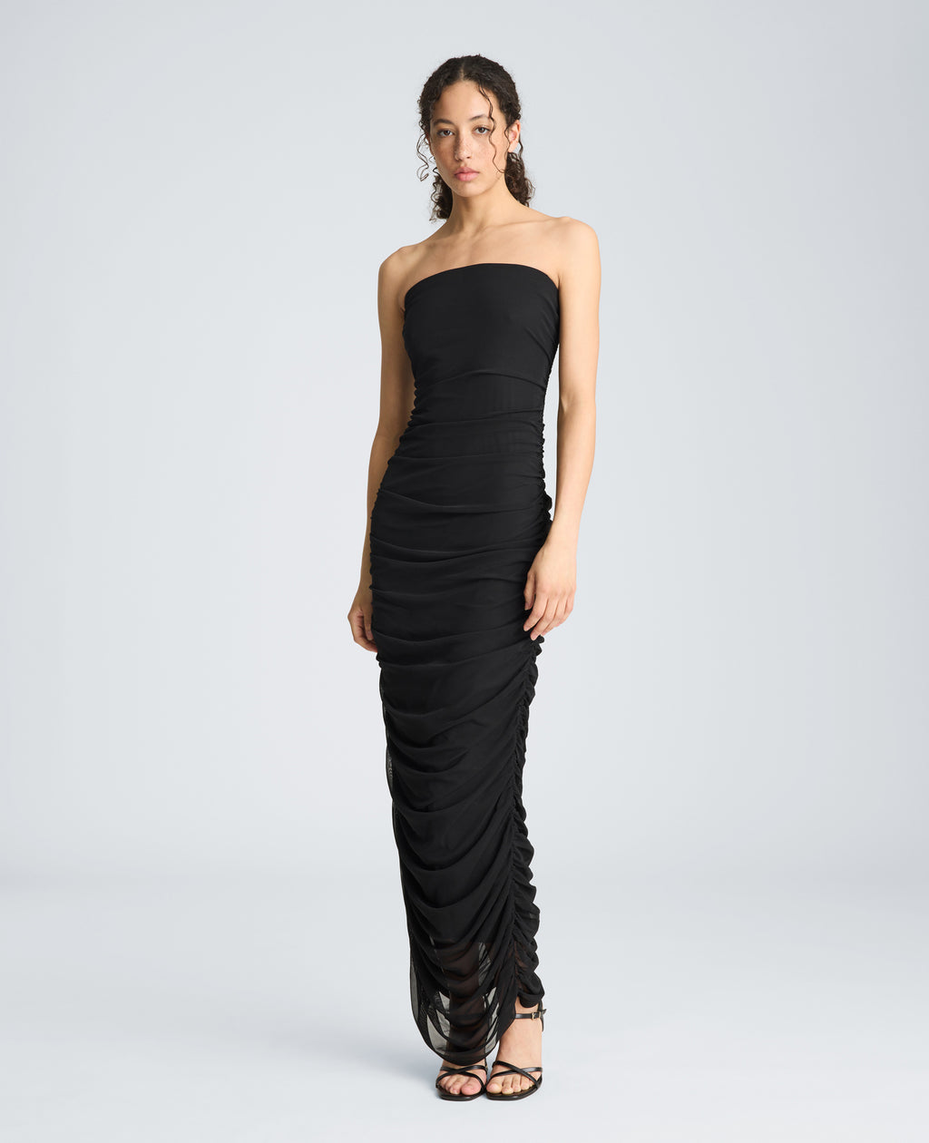 Kenneth Cole - Strapless Ruched Midi Dress WOMENS DRESS for Women 