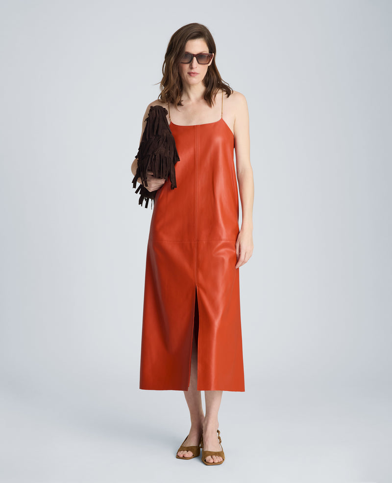 Kenneth Cole - Metal Strap Midi Slip Dress WOMENS DRESS for Women