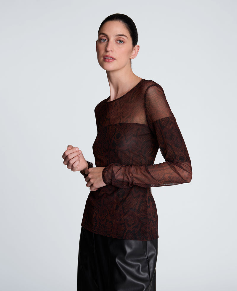 Kenneth Cole - Long Sleeve Pullover Crew Neck with Panels WOMENS KNITS for Women