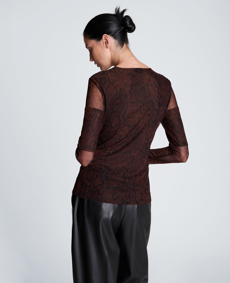 Kenneth Cole - Long Sleeve Pullover Crew Neck with Panels WOMENS KNITS for Women