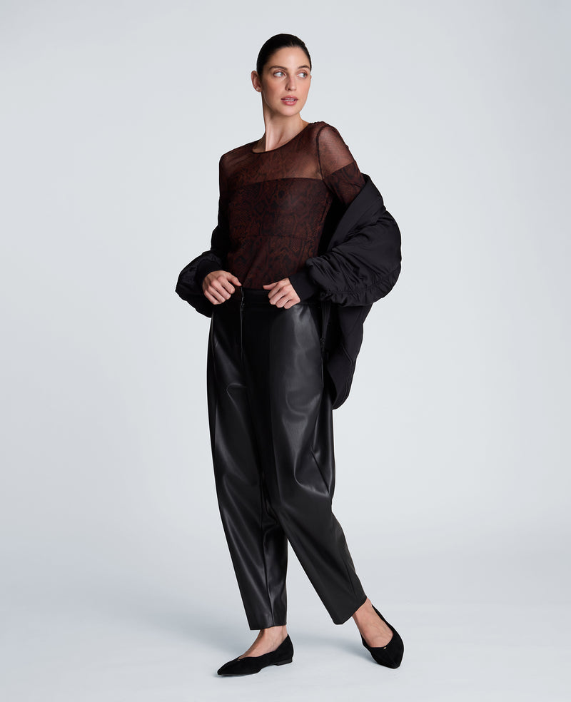 Kenneth Cole - Long Sleeve Pullover Crew Neck with Panels WOMENS KNITS for Women