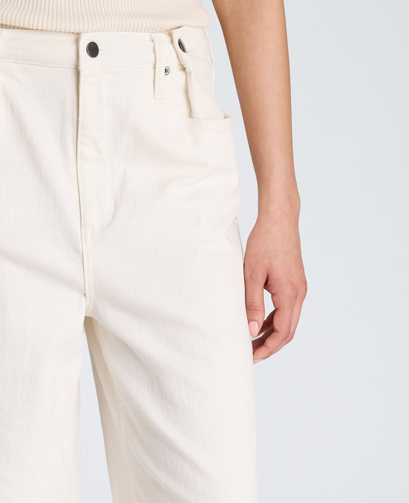 Kenneth Cole - High Rise Fly Front Wide Leg Denim with Adjustable Waist WOMENS DENIM for Women