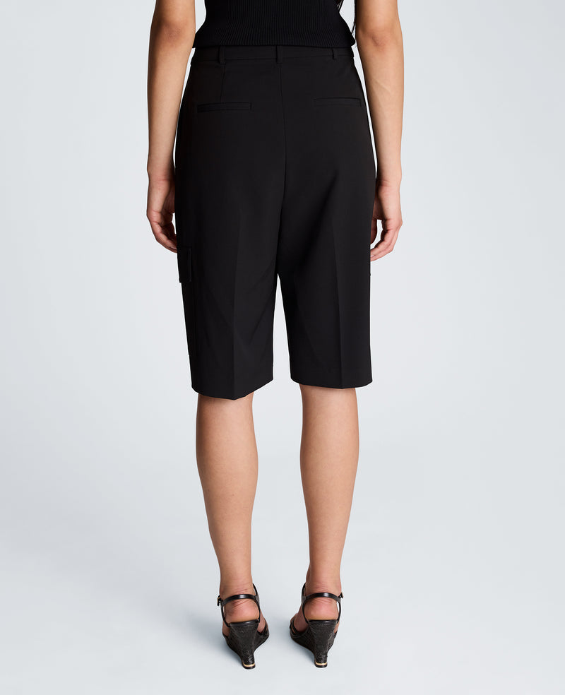 Kenneth Cole - Fly Front High Rise Long Short with Cargo Pockets WOMENS SHORTS for Women