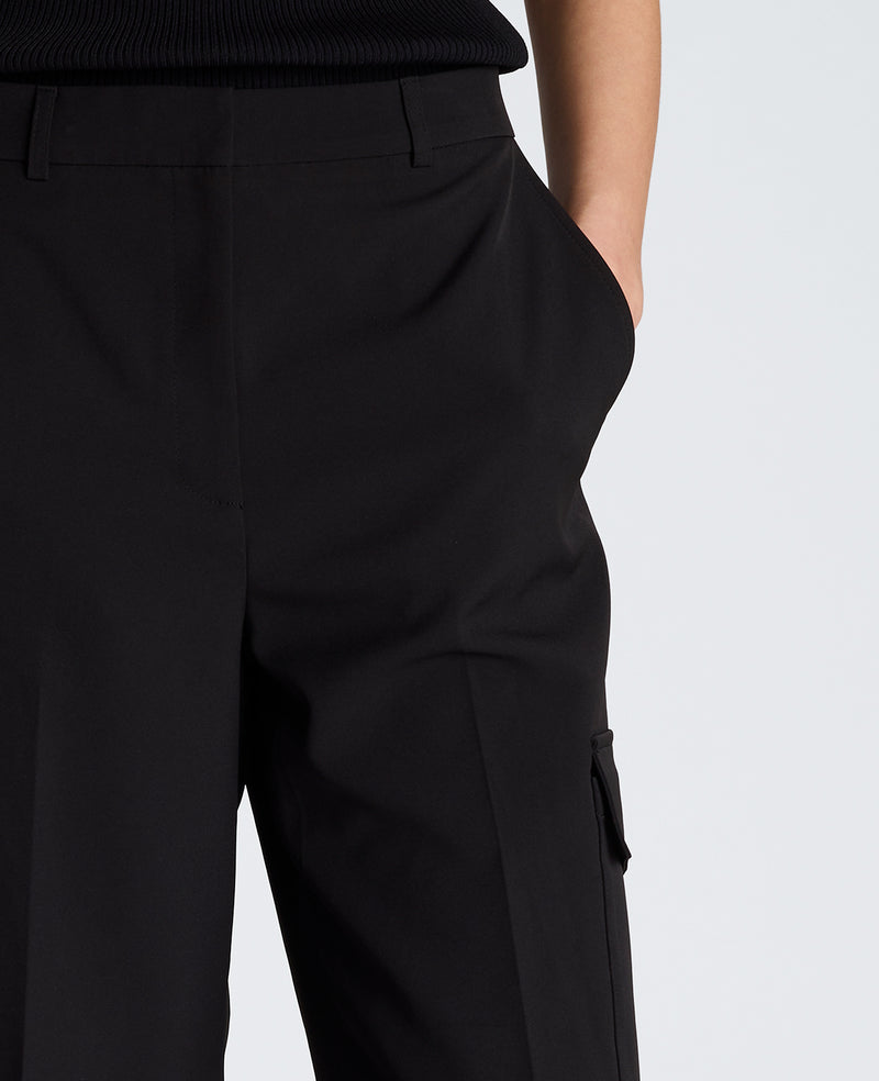 Kenneth Cole - Fly Front High Rise Long Short with Cargo Pockets WOMENS SHORTS for Women