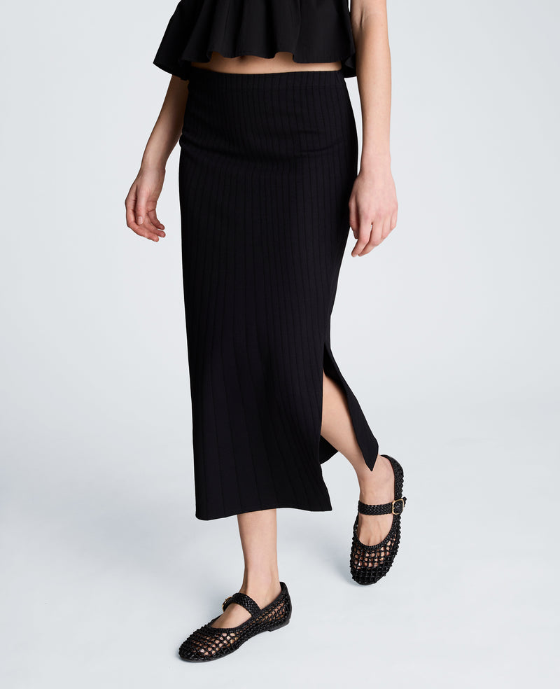 Kenneth Cole - Pull On Midi Skirt with Side Slit WOMENS SKIRTS for Women
