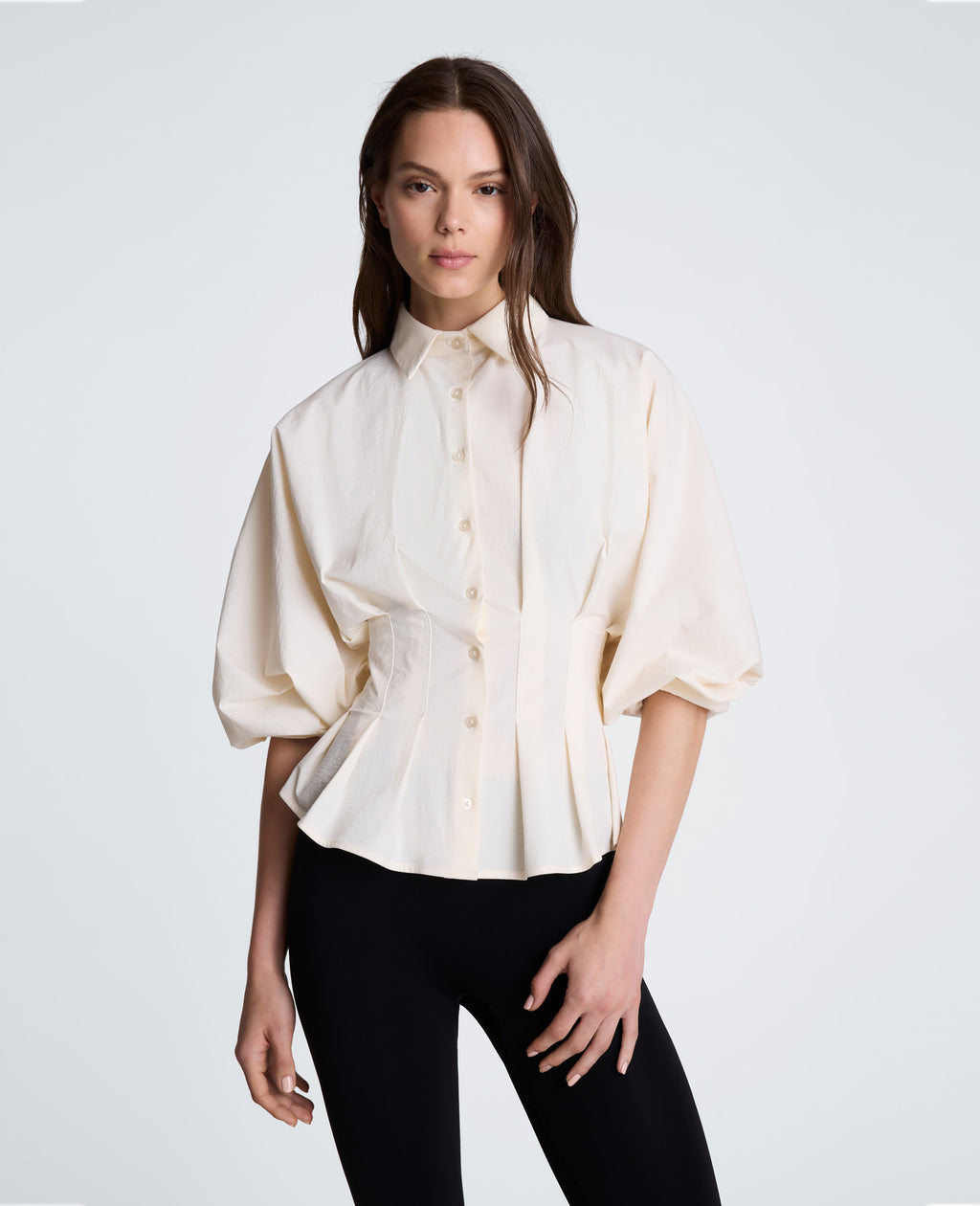 Kenneth Cole - Pleated Button Down Shirt WOMENS KNITS for Women 