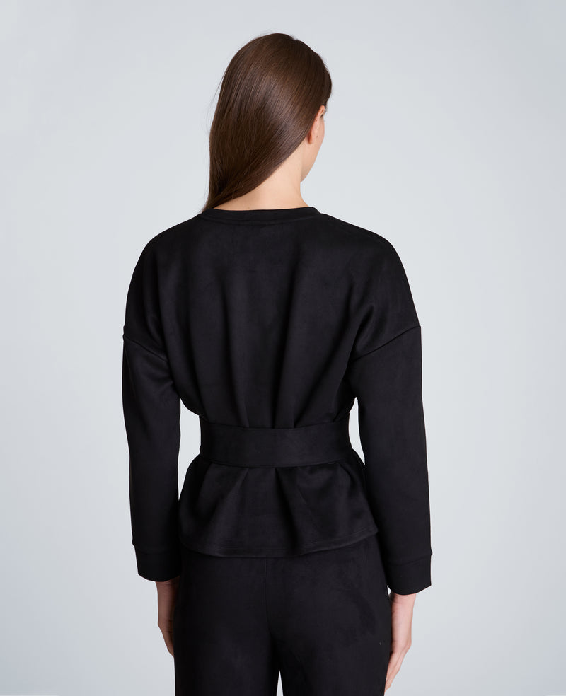 Kenneth Cole - Long Sleeve Crew Neck with Belt WOMENS KNITS for Women
