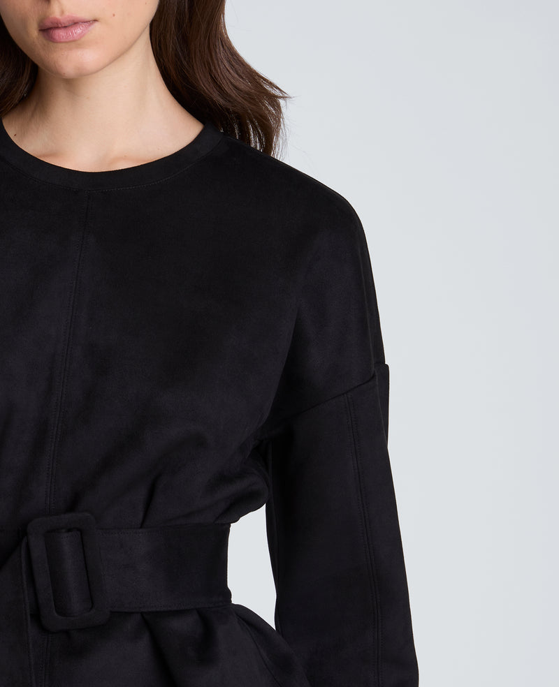 Kenneth Cole - Long Sleeve Crew Neck with Belt WOMENS KNITS for Women