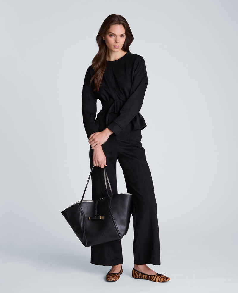 Kenneth Cole - Long Sleeve Crew Neck with Belt WOMENS KNITS for Women