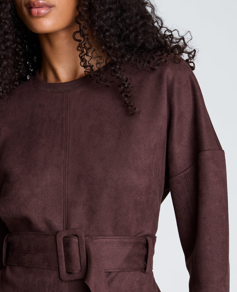 Kenneth Cole - Long Sleeve Crew Neck with Belt WOMENS KNITS for Women
