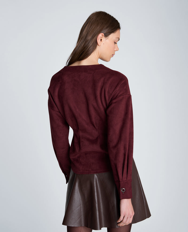 Kenneth Cole - Front Button Shirt with Assymetrical Hem WOMENS KNITS for Women