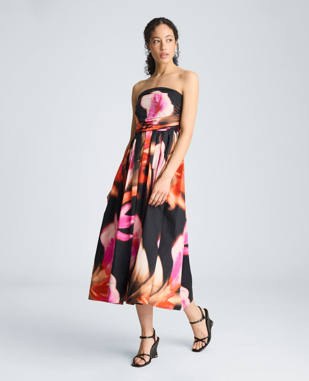 Kenneth Cole - Ruched Strapless Midi Dress WOMENS DRESS for Women 