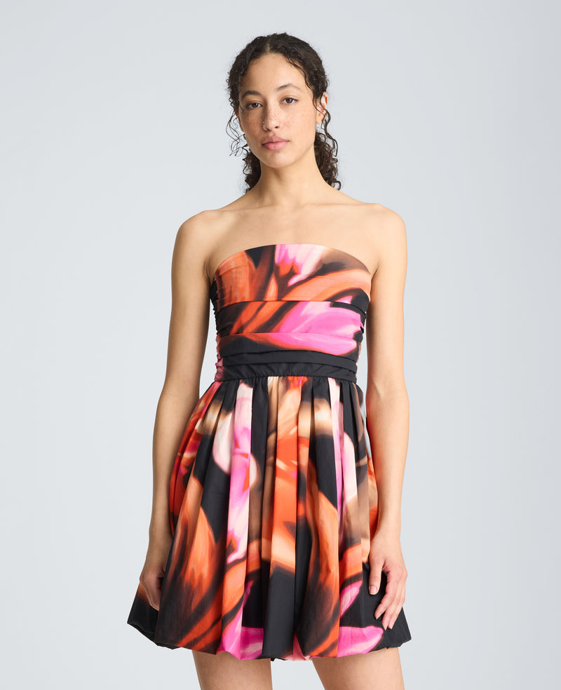 Ruched Strapless Mini Dress