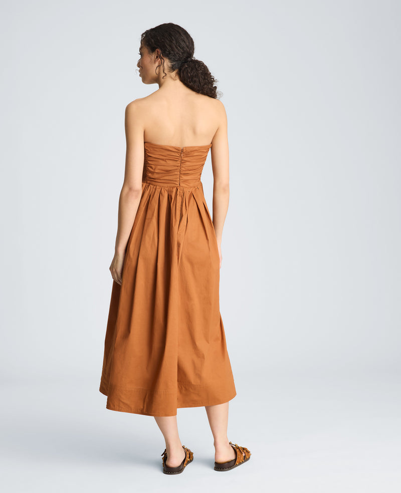 Kenneth Cole - Ruched Strapless Midi Dress WOMENS DRESS for Women