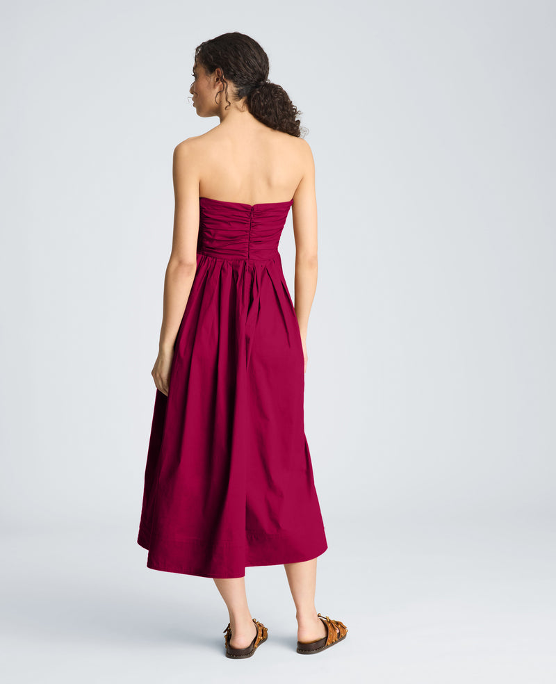 Kenneth Cole - Ruched Strapless Midi Dress WOMENS DRESS for Women