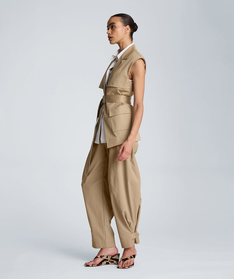 Kenneth Cole - High Rise Fly Front Barrel Leg Pant WOMENS PANTS for Women