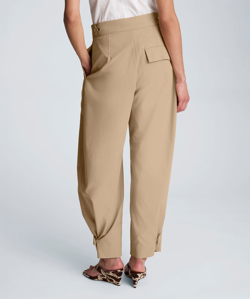 Kenneth Cole - High Rise Fly Front Barrel Leg Pant WOMENS PANTS for Women