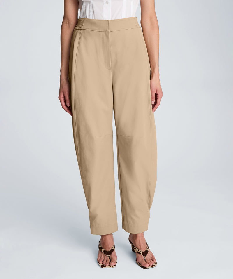 Kenneth Cole - High Rise Fly Front Barrel Leg Pant WOMENS PANTS for Women