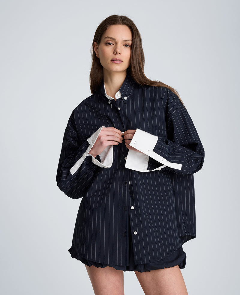 Kenneth Cole - Long Sleeve Button Front Shirt with Contrast Details WOMENS SHIRTS for Women