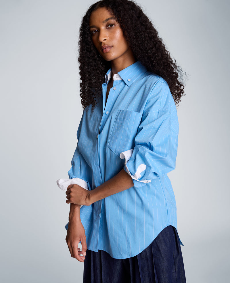 Kenneth Cole - Long Sleeve Button Front Shirt with Contrast Details WOMENS SHIRTS for Women