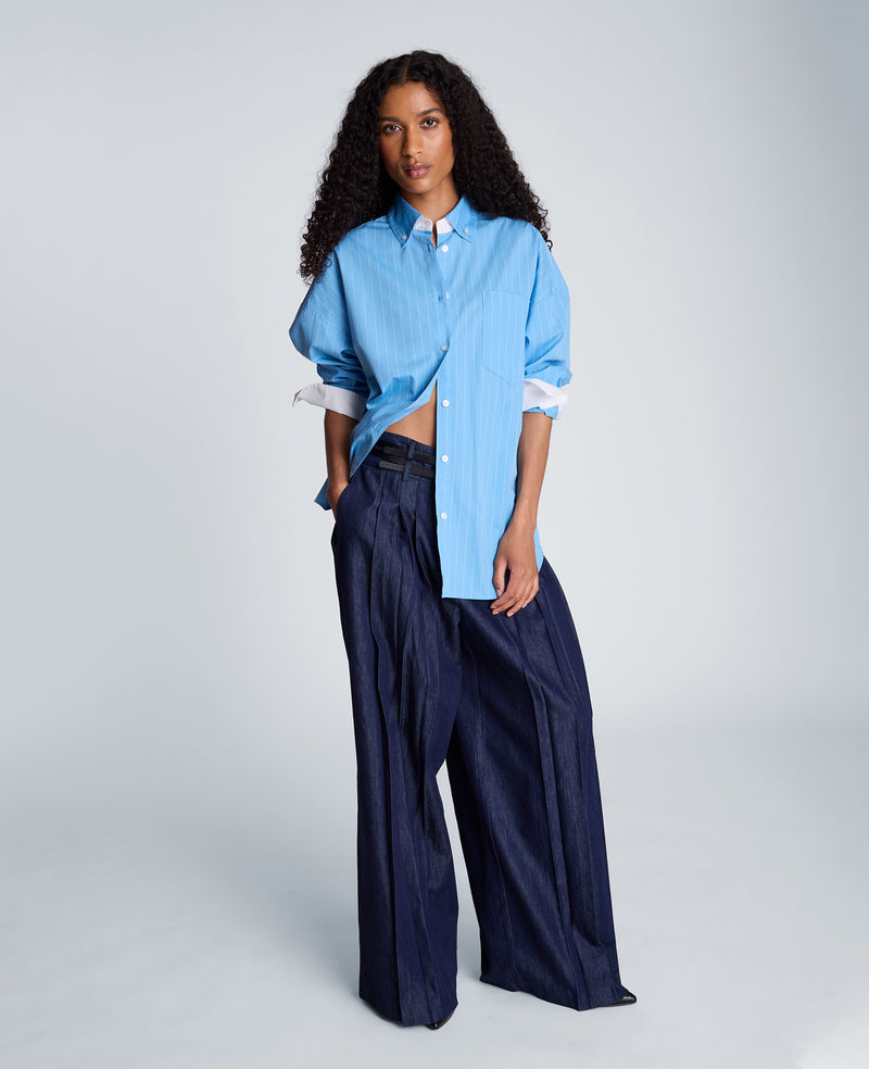 Kenneth Cole - Long Sleeve Button Front Shirt with Contrast Details WOMENS SHIRTS for Women