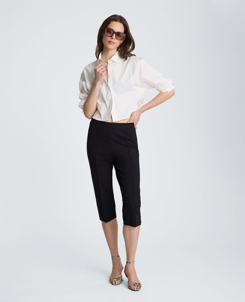 Kenneth Cole - Exaggerated Armhole Cropped Long Sleeve Button Front Shirt WOMENS SHIRTS for Women