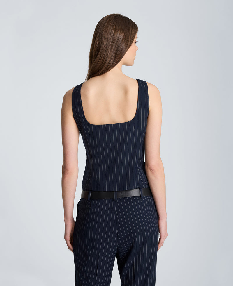 Kenneth Cole - Belted Empire Waist Fitted Bodice Top WOMENS TOPS for Women