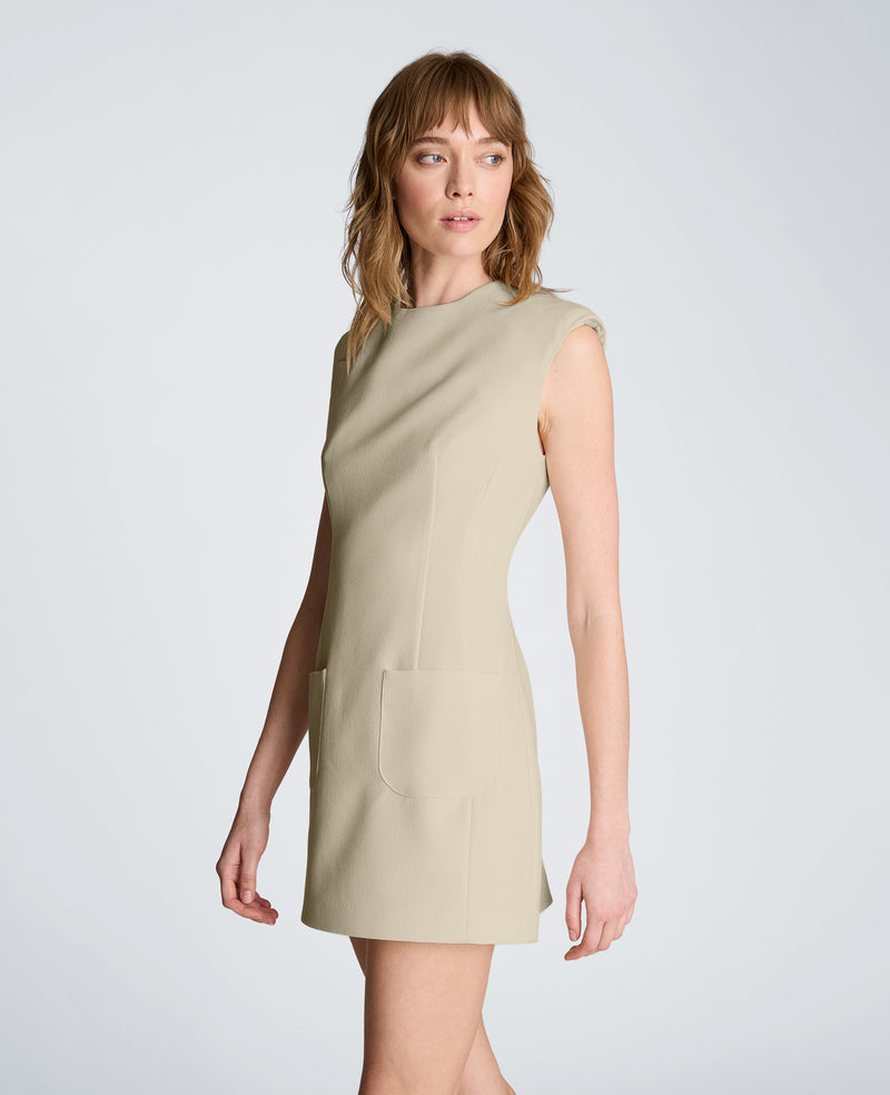 Sleeveless Suit Mini Dress with Patch Pocket Sleeveless Suit Mini Dress with Patch Pocket