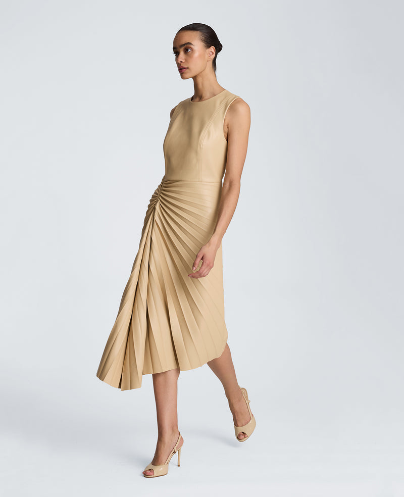 Kenneth Cole - Sunburst Pleat Midi Dress WOMENS DRESS for Women