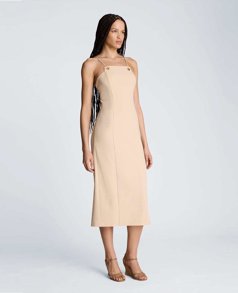 Kenneth Cole - Square Neck Grommet Midi Dress WOMENS DRESS for Women