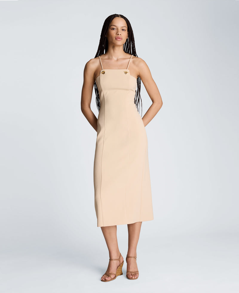 Kenneth Cole - Square Neck Grommet Midi Dress WOMENS DRESS for Women