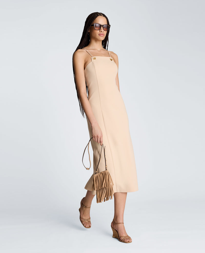 Kenneth Cole - Square Neck Grommet Midi Dress WOMENS DRESS for Women