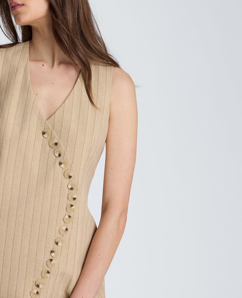 Kenneth Cole - Curved Mini Stripe Suit Dress WOMENS DRESS for Women