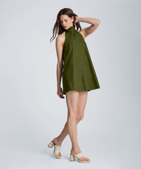 Tie Back Halter Midi Dress
