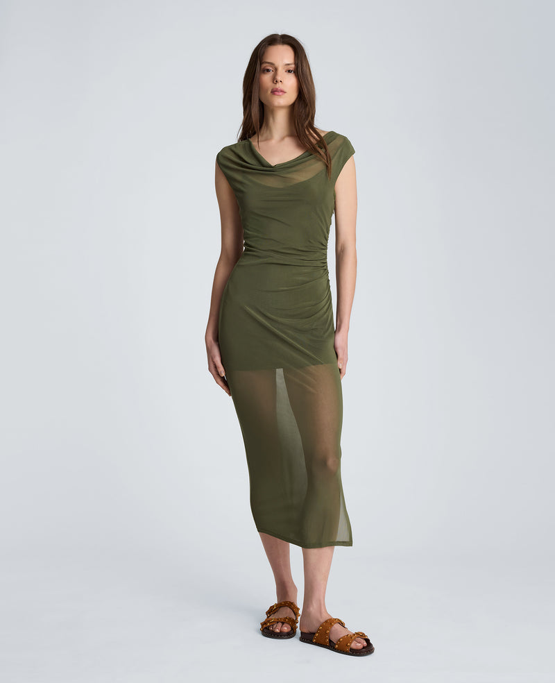 Kenneth Cole - Sleeveless Cowl Neck Midi Dress WOMENS DRESS for Women