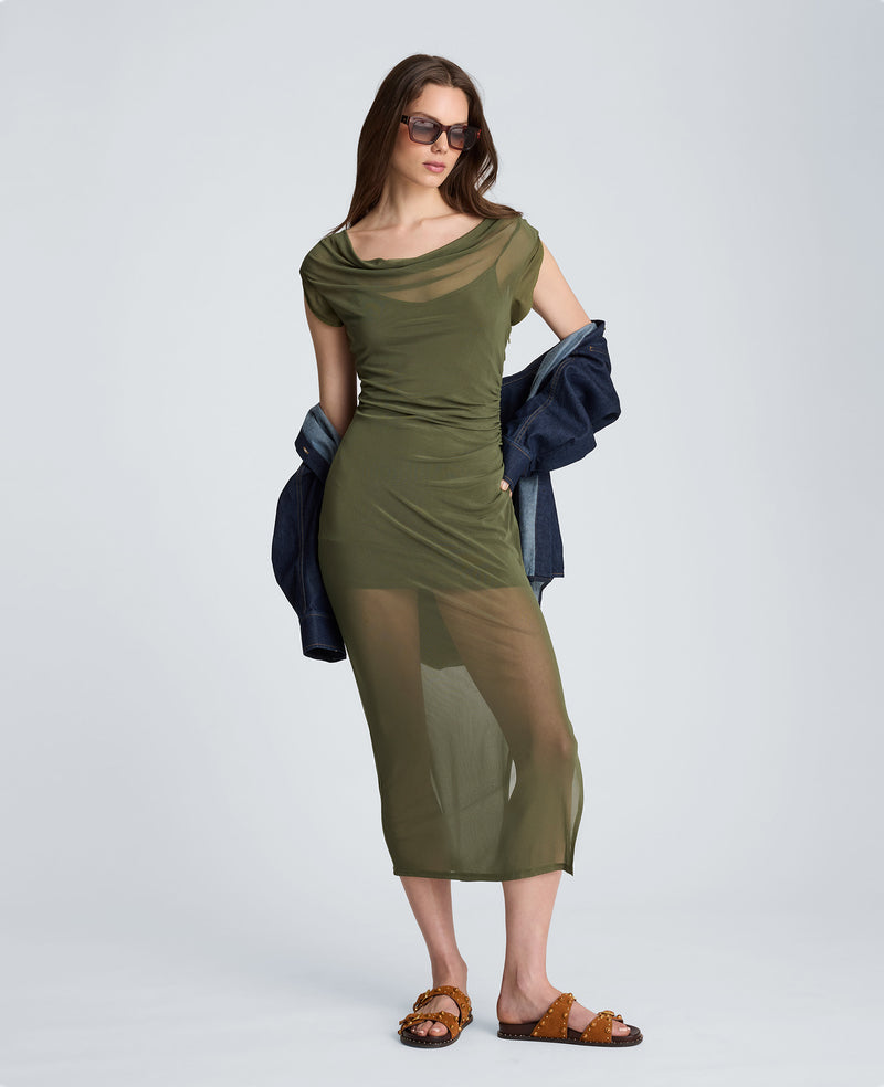 Kenneth Cole - Sleeveless Cowl Neck Midi Dress WOMENS DRESS for Women