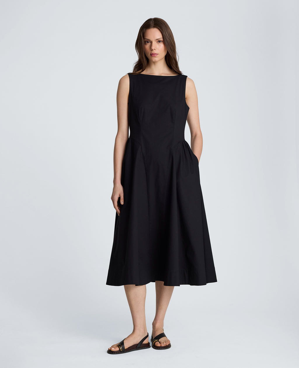 Kenneth Cole - Sleeveless Boat Neck Midi Dress WOMENS DRESS for Women 