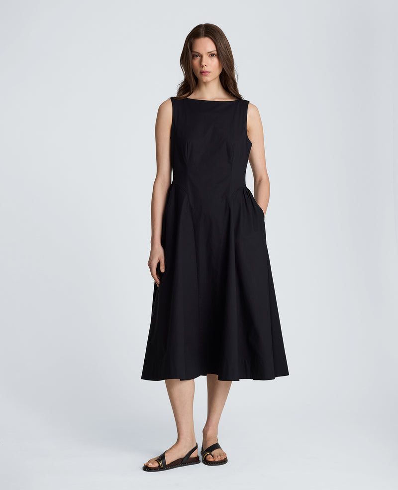 midi boat neck dress Daring Diva Elegant 3/4 Sleeves Split Sheath S Black, Women's, Size: Small and dries fast ASOS Design - Boat Neck